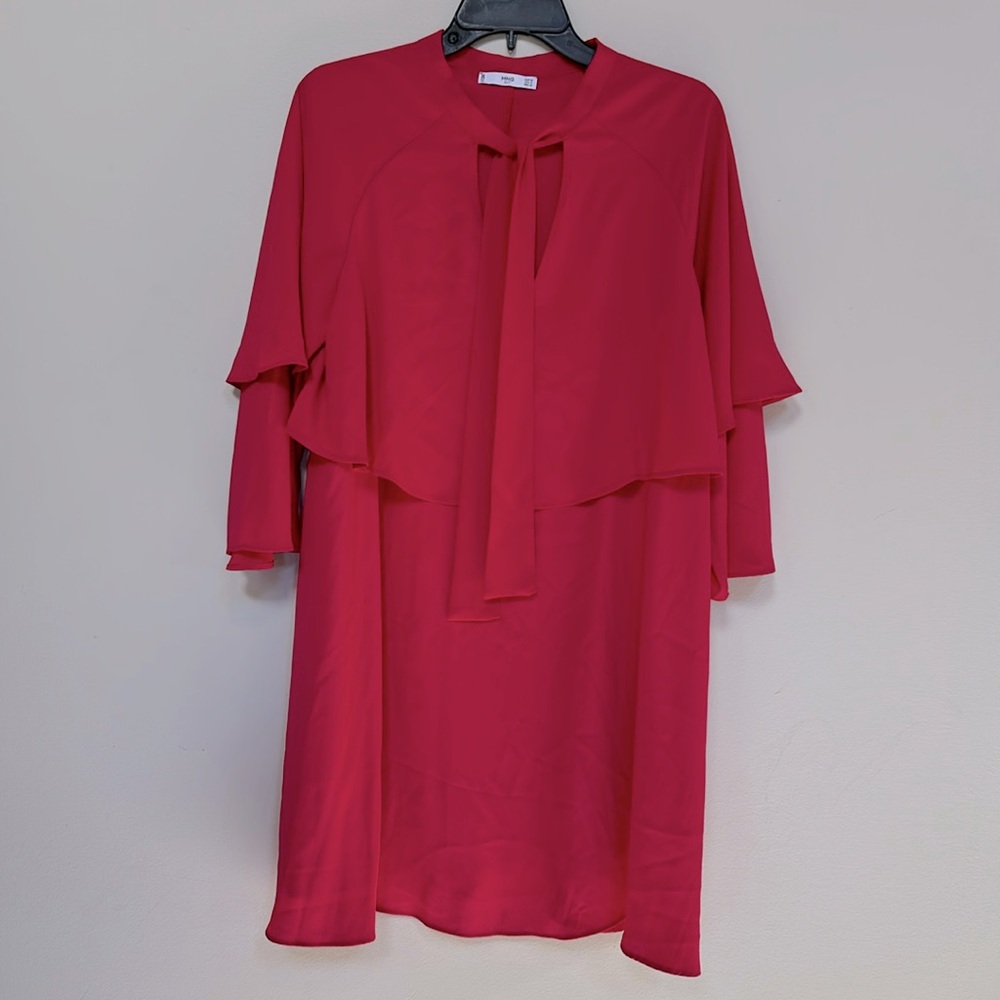 Pink dress with cape overlay from Mango size 6 US
